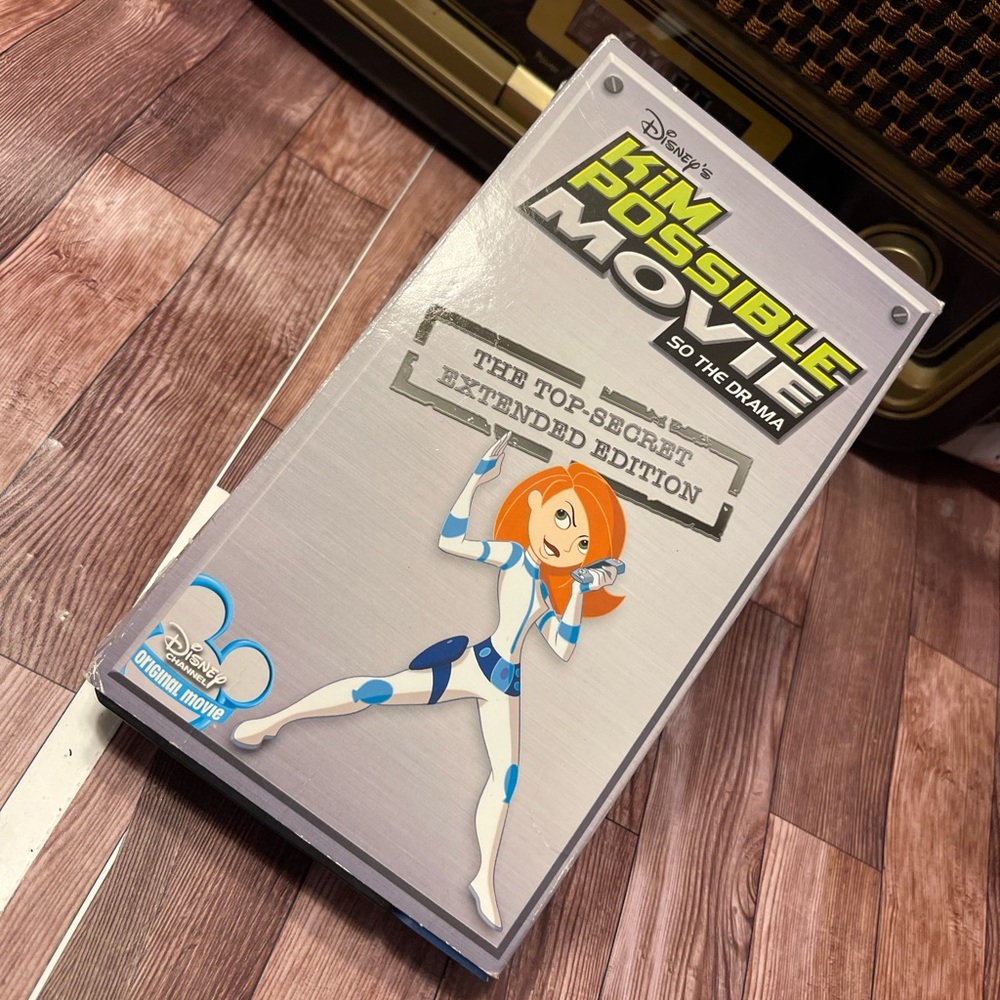 Disney Kim Possible DVD Back Cover - Red, Blue, White